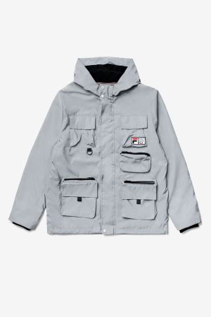 FILA Grivola Shell Jackets Silver,Mens Clothing | CA.JBXNZF237